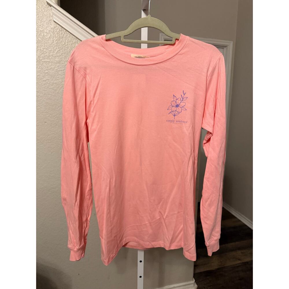 Simply southern love you pink long sleeve graphic Tee Size Small NWT
